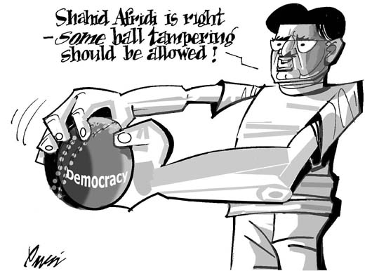 Editorial cartoon by Raijnder Puri