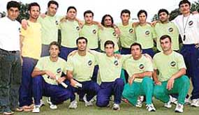 The Iranian kabaddi team at The Tribune office, Sector 29, Chandigarh, on Wednesday.