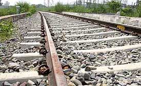 A section of the newly laid track of the Chandigarh-Morinda railway line has started rusting due to lack of use.