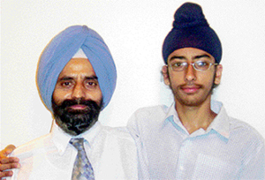 Gurprit Hansra with son Harkirat