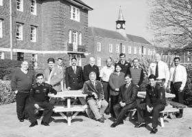 Krishan Kant (seated second from right) with the chaplaincy team at Robert Hall, UK.