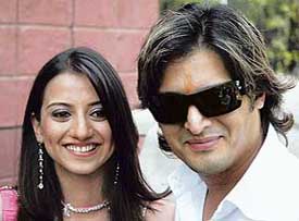 Actors Jimmy Shergill and Kulraj Randhawa at the music release of their Punjabi film 'Mannat' at the Taj Chandigarh on Monday.