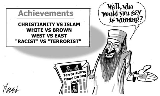 Editorial cartoon by Rajinder Puri