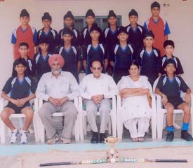 A hockey team of Nankana Sahib Senior Secondary School, Kila Raipur, that emerged winner in the Inter-Zonal Schools Hockey Tournament organised by the Punjab School Education Department in Ludhiana