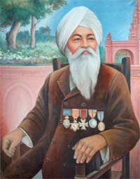Portrait of Sardar Ram Singh, architect and designer of Khalsa College, Amritsar