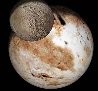 Pluto with its moon Charon