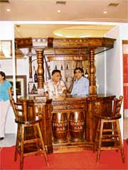 Antique wood style Spanish Bar caught the attention of many visitors.