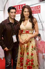 Sameera Reddy in a Manish Malhotra dress 