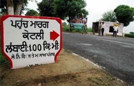 The new name of Kotli village is yet to figure on the milestone four years after it was renamed Beant Singh Wala village.