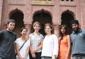 Students of Oxford University who came to teach English in Amritsar, recently