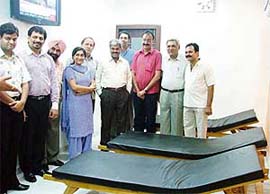 Mr Ashok Kumar Gupta, Deputy Commissioner, after inaugurating the renovated spa zone at the Satluj Club in Ludhiana on Sunday.