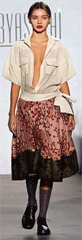 A model presents Indian designer Sabyasachi Mukherjee's Spring/ Summer, 2007, collection at the 6th New York Fashion Week in New York