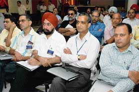 Delegates at a symposium on osteoporosis organised by the Chandigarh Chapter of Indian Orthopedics Association at Hotel Park View in Chandigarh on Sunday.