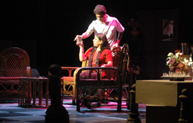 A scene from Check Mate that was staged at Tagore Theatre, Chandigarh, on Sunday. 