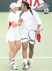 His pairing with the legendary Martina Navratilova worked wonders