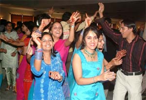 Students of CT Institute of Management and Information Technology in an upbeat mood as they take part in a freshers' party in Jalandhar.