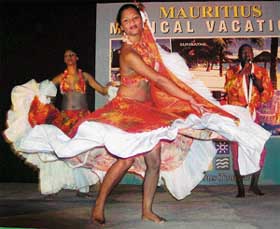 A Mauritius dance at the Chandigarh Club on Friday. 