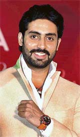 Actor Abhishek Bachchan at the launch of a range of Omega watches in Mumbai on Monday.