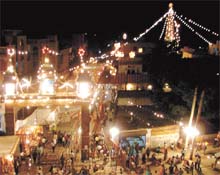 Santoshi Mata Temple at Hari Nagar wears a festive look for the Navratras.