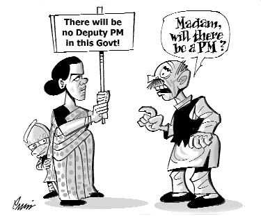 Editorial cartoon by Rajinder Puri