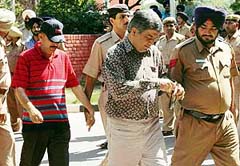 Persons accused in the J&K sex scandal case are produced in the district court of Chandigarh