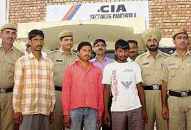 The three youths arrested by the CIA staff on Tuesday in connection with snatching incidents