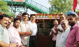 An overbridge in Salim Tabri, Ludhiana, which was inaugurated by the Commissioner, Mr Vikas Partap
