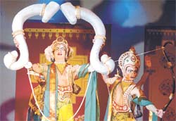 Triumph of Good Over Evil: Thats the message reinforced every year through Ramlila, being performed here by artists of Sree Ram Kala Kendra, which will culminate into celebration of Dussehra on October 2.