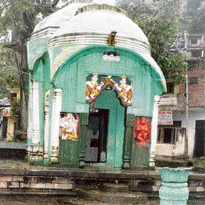 An ancient temple on the lake shore