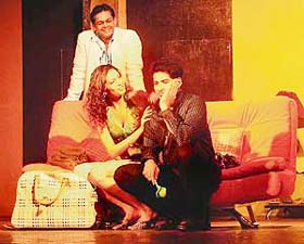A scene from the play Perfect Wedding in progress at the Tagore Theatre in Chandigarh