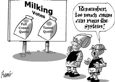 Editorial cartoon by Rajinder Puri