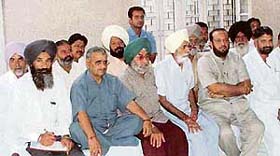 Mr K.K. Bawa, Chairman of Punjab Housefed, presides over a meeting of the All-India Bairagi Mahan Mandal in Ludhiana on Sunday.