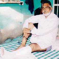 Sohan Singh who was allegedly attacked by miscreants recently