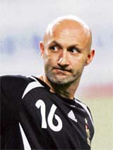 GOING OUT: Frances former goalkeeper Fabien Barthez