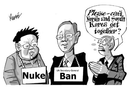 Editorial cartoon by Rajinder Puri