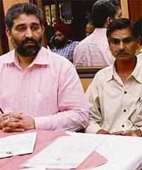Mr Chandermukhi Sharma, president, Forum for Public Affairs, addresses a press conference in Chandigarh