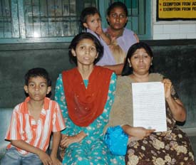 Three sistersHelen, Anju and Kiranwho had to be admitted to the Civil Hospital after sustaining injuries in a clash with other women members of their family