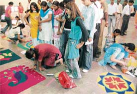 Students from different institutions participate in the Panjab University Zonal Youth and Heritage Festival organised by the Government College, Sector 11, Chandigarh