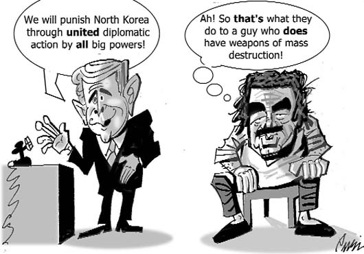 Editorial cartoon by Rajinder Puri