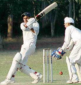 A match in progress during the Blessed Edmund Rice Cricket Tournament at St Johns, Sector 26, Chandigarh