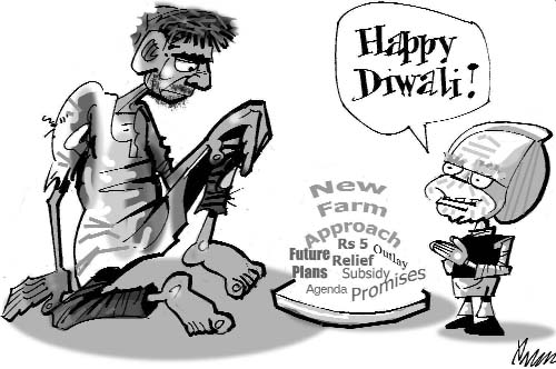 Editorial cartoon by Rajinder Puri