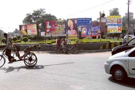 Catchy hoardings that distract motorists in Phagwara.