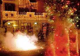 Residents of Panchkula celebrate Divali on Saturday