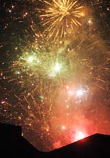 The sky burst with thousands of fireworks that turned the skyline into magic land notwithstanding the pollution it caused in Ludhiana on Saturday