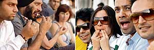 Cricket fans in different moods during the ICC Champions Trophy match between Pakistan and New Zealand at the PCA Stadium in Mohali on Wednesday. 