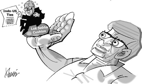 Editorial cartoon by Rajinder Puri