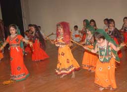 Students perform during the annual function of Innocent Hearts School, Jalandhar.