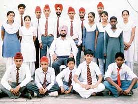 The players of B.N. Khalsa Senior Secondary School, Patiala, who won 15 gold, eight silver and four bronze medals in the recently concluded Patiala Zone-I Athletics Meet, with school DPI Jaspreet Singh
