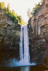 A view of the frozen Chittenango Falls