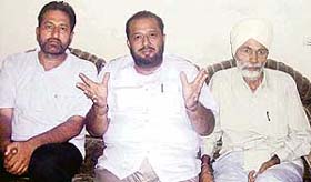 Mr Krishan Kumar Bawa, president, Bairagi Maha Mandal, and other office-bearers make a point in Ludhiana
